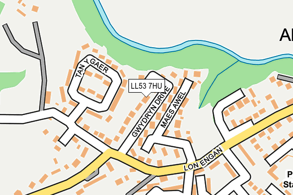 LL53 7HU map - OS OpenMap – Local (Ordnance Survey)