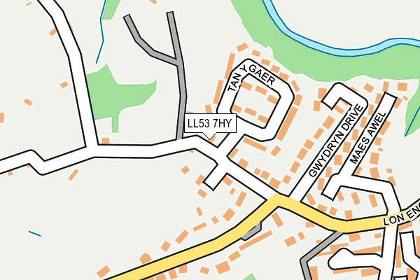LL53 7HY map - OS OpenMap – Local (Ordnance Survey)