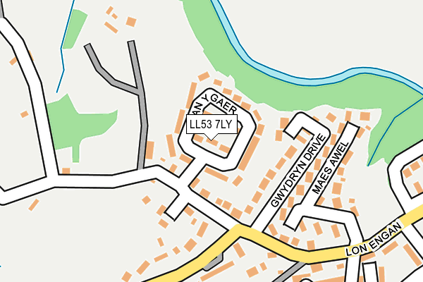 LL53 7LY map - OS OpenMap – Local (Ordnance Survey)