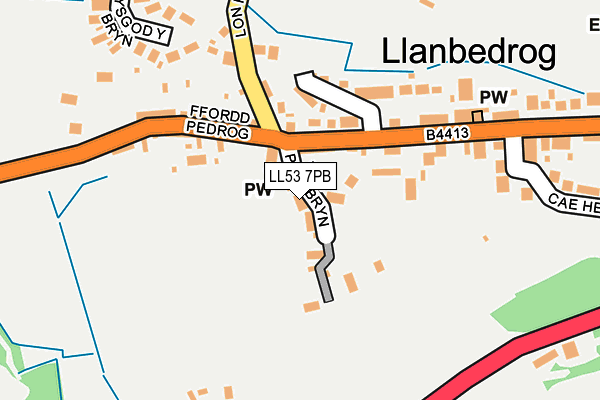 LL53 7PB map - OS OpenMap – Local (Ordnance Survey)