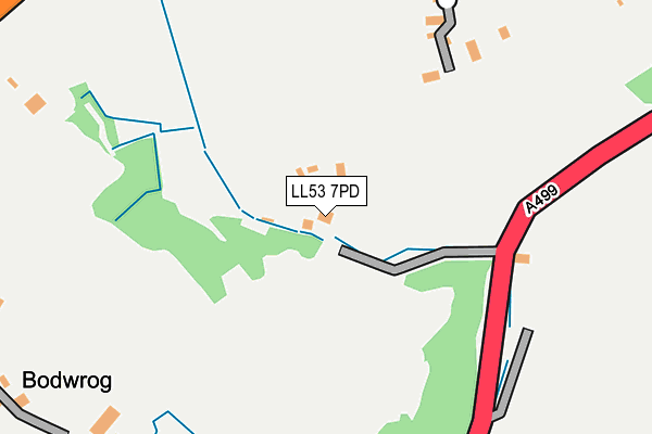 LL53 7PD map - OS OpenMap – Local (Ordnance Survey)
