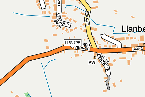 LL53 7PE map - OS OpenMap – Local (Ordnance Survey)