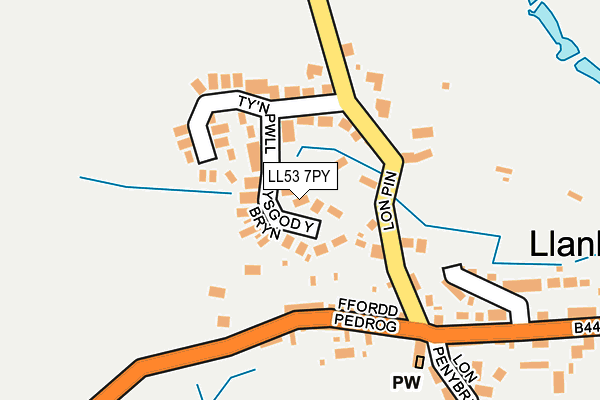 LL53 7PY map - OS OpenMap – Local (Ordnance Survey)