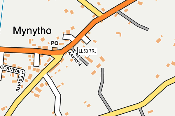 LL53 7RJ map - OS OpenMap – Local (Ordnance Survey)