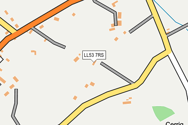LL53 7RS map - OS OpenMap – Local (Ordnance Survey)
