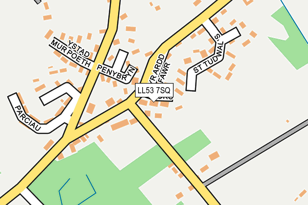 LL53 7SQ map - OS OpenMap – Local (Ordnance Survey)