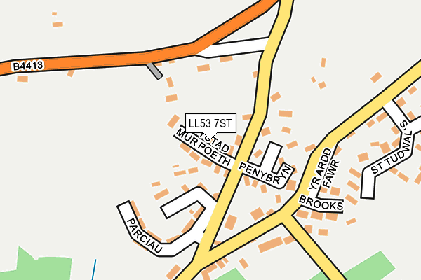 LL53 7ST map - OS OpenMap – Local (Ordnance Survey)