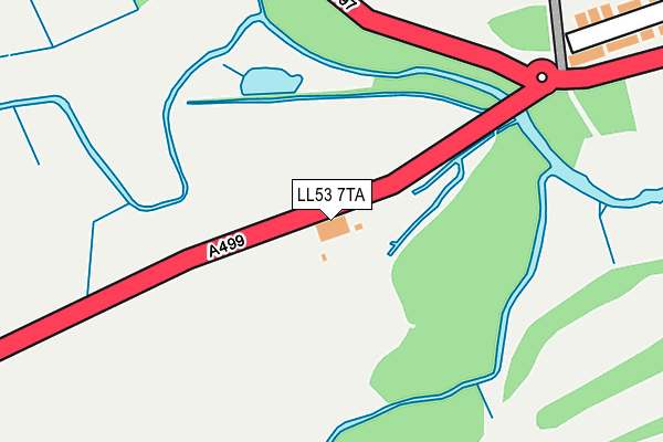 LL53 7TA map - OS OpenMap – Local (Ordnance Survey)