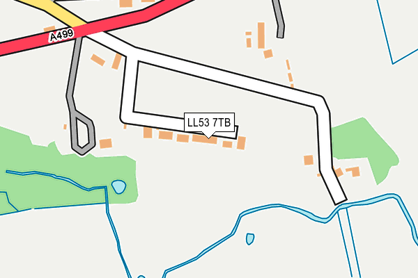 LL53 7TB map - OS OpenMap – Local (Ordnance Survey)