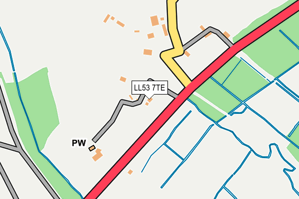 LL53 7TE map - OS OpenMap – Local (Ordnance Survey)