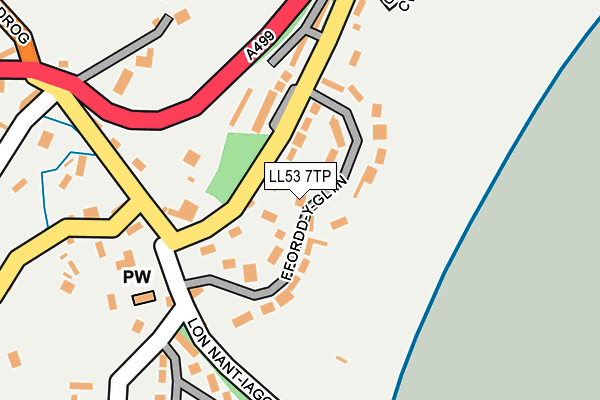 LL53 7TP map - OS OpenMap – Local (Ordnance Survey)