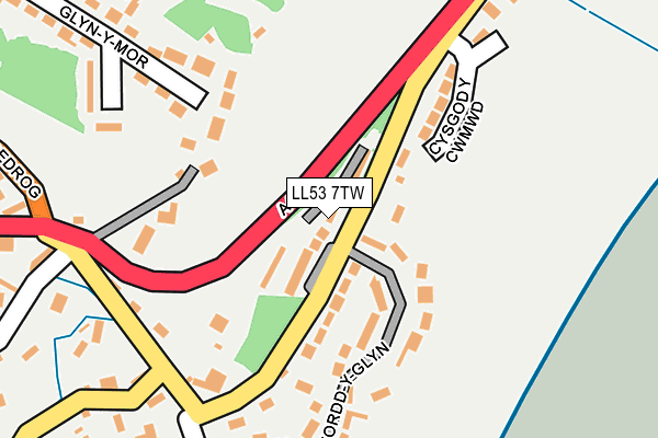 LL53 7TW map - OS OpenMap – Local (Ordnance Survey)