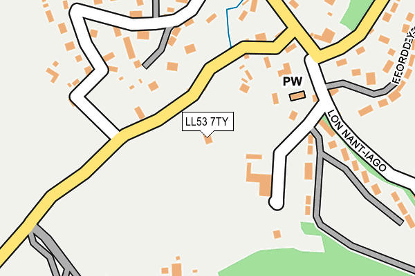 LL53 7TY map - OS OpenMap – Local (Ordnance Survey)