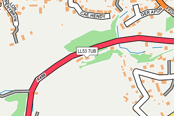 LL53 7UB map - OS OpenMap – Local (Ordnance Survey)