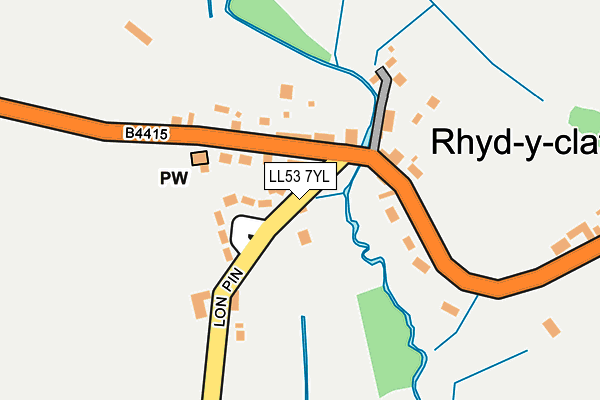 LL53 7YL map - OS OpenMap – Local (Ordnance Survey)