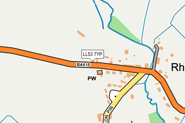 LL53 7YP map - OS OpenMap – Local (Ordnance Survey)