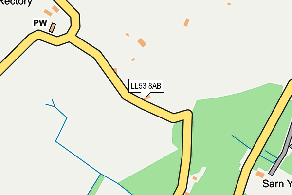 LL53 8AB map - OS OpenMap – Local (Ordnance Survey)