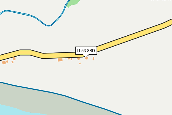 LL53 8BD map - OS OpenMap – Local (Ordnance Survey)