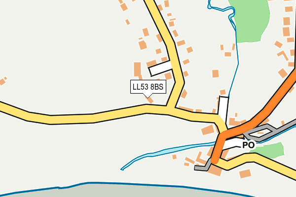 LL53 8BS map - OS OpenMap – Local (Ordnance Survey)