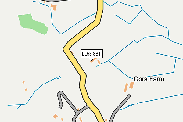LL53 8BT map - OS OpenMap – Local (Ordnance Survey)