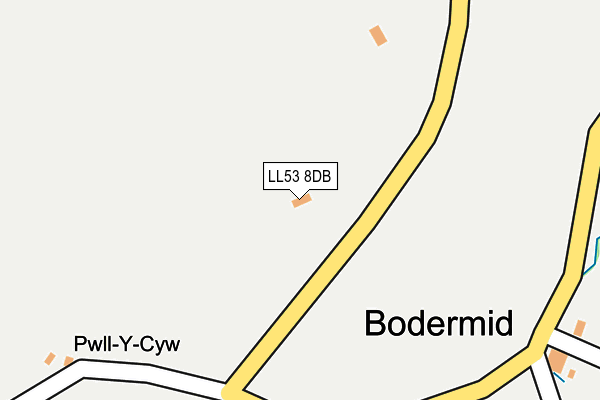 LL53 8DB map - OS OpenMap – Local (Ordnance Survey)