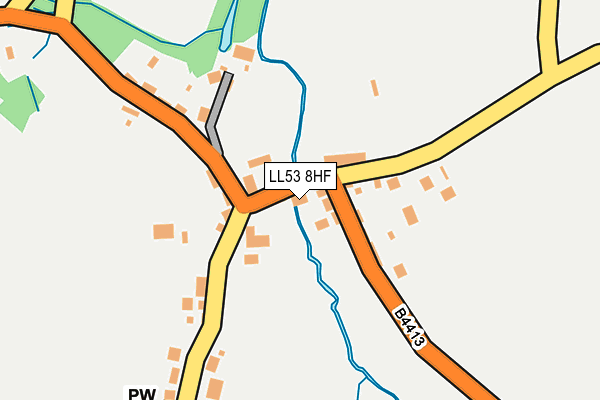 LL53 8HF map - OS OpenMap – Local (Ordnance Survey)