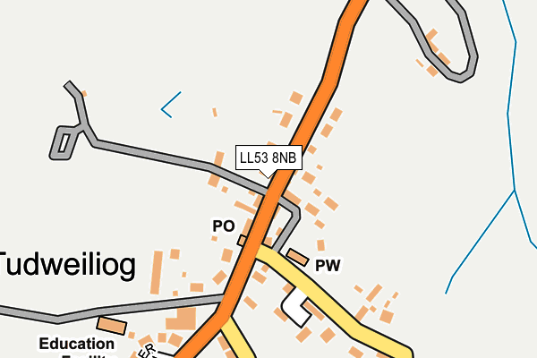 LL53 8NB map - OS OpenMap – Local (Ordnance Survey)
