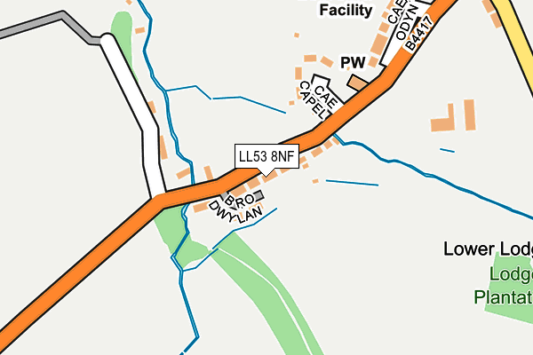LL53 8NF map - OS OpenMap – Local (Ordnance Survey)