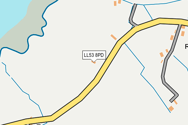 LL53 8PD map - OS OpenMap – Local (Ordnance Survey)
