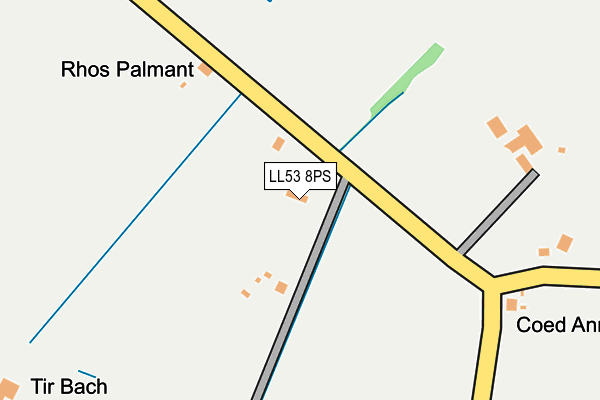 LL53 8PS map - OS OpenMap – Local (Ordnance Survey)