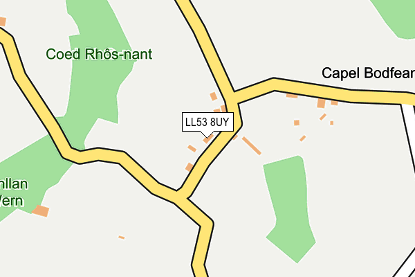 LL53 8UY map - OS OpenMap – Local (Ordnance Survey)