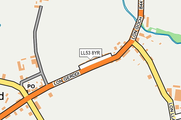 LL53 8YR map - OS OpenMap – Local (Ordnance Survey)