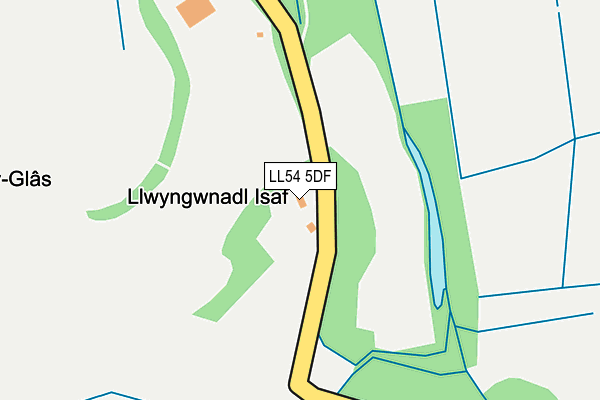 LL54 5DF map - OS OpenMap – Local (Ordnance Survey)