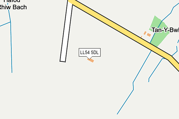 LL54 5DL map - OS OpenMap – Local (Ordnance Survey)