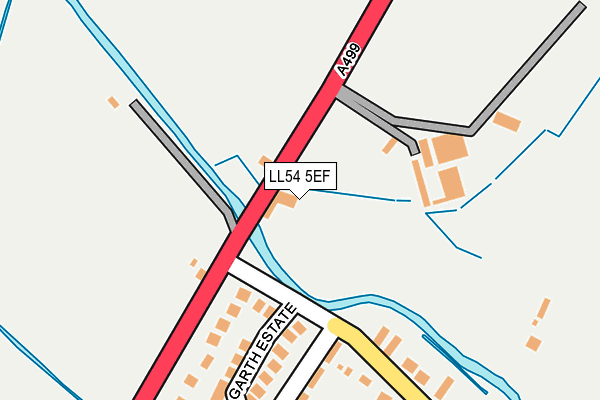 LL54 5EF map - OS OpenMap – Local (Ordnance Survey)