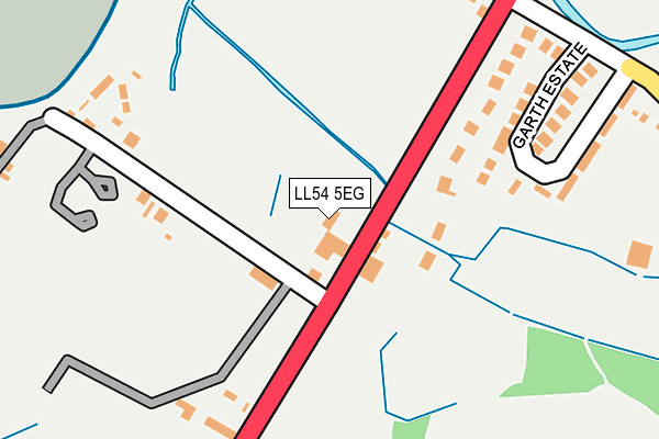 LL54 5EG map - OS OpenMap – Local (Ordnance Survey)