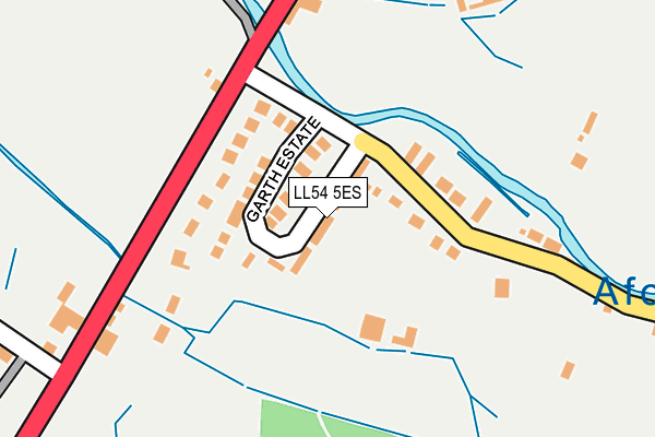 LL54 5ES map - OS OpenMap – Local (Ordnance Survey)