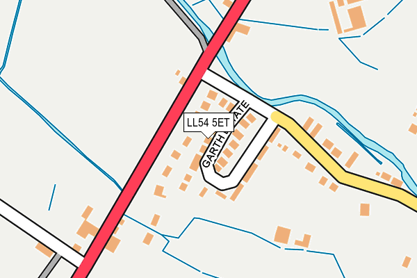 LL54 5ET map - OS OpenMap – Local (Ordnance Survey)