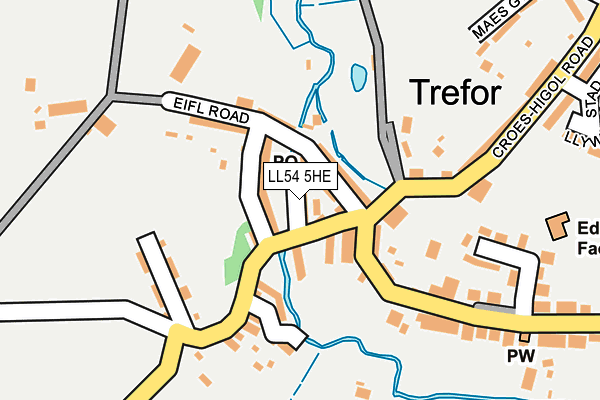 LL54 5HE map - OS OpenMap – Local (Ordnance Survey)