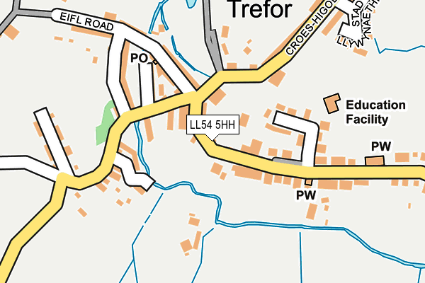LL54 5HH map - OS OpenMap – Local (Ordnance Survey)