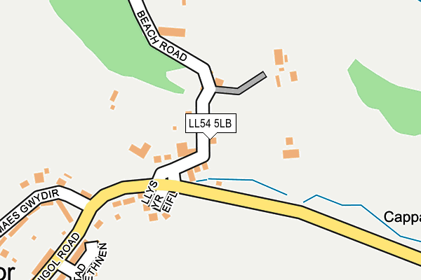 LL54 5LB map - OS OpenMap – Local (Ordnance Survey)