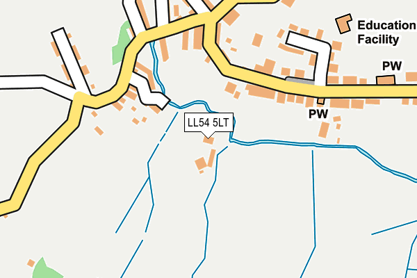 LL54 5LT map - OS OpenMap – Local (Ordnance Survey)