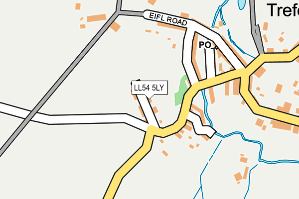 LL54 5LY map - OS OpenMap – Local (Ordnance Survey)