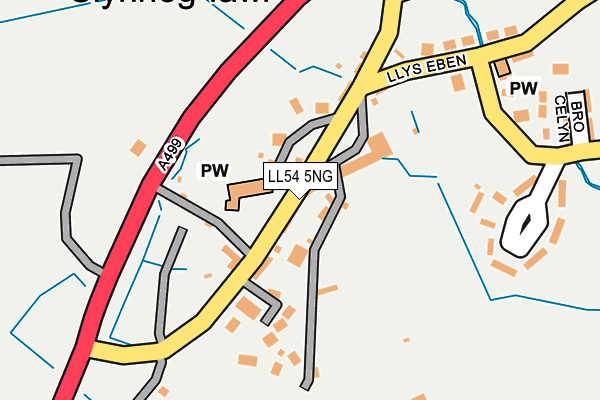 LL54 5NG map - OS OpenMap – Local (Ordnance Survey)