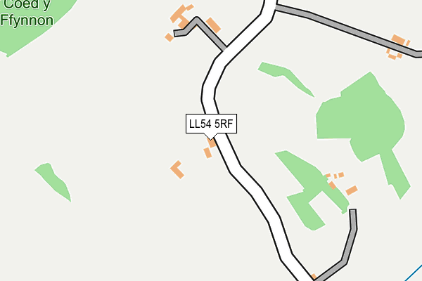 LL54 5RF map - OS OpenMap – Local (Ordnance Survey)
