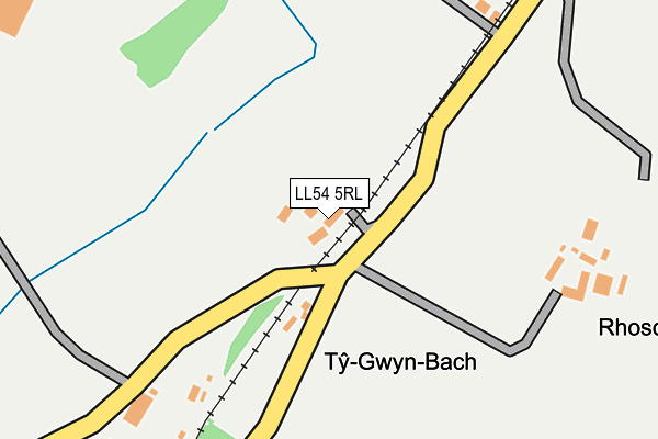 LL54 5RL map - OS OpenMap – Local (Ordnance Survey)