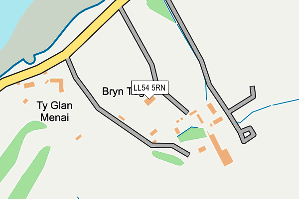 LL54 5RN map - OS OpenMap – Local (Ordnance Survey)