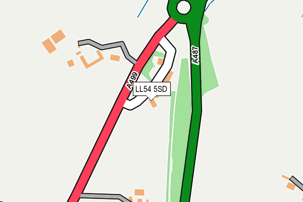 LL54 5SD map - OS OpenMap – Local (Ordnance Survey)