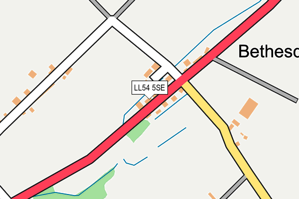 LL54 5SE map - OS OpenMap – Local (Ordnance Survey)
