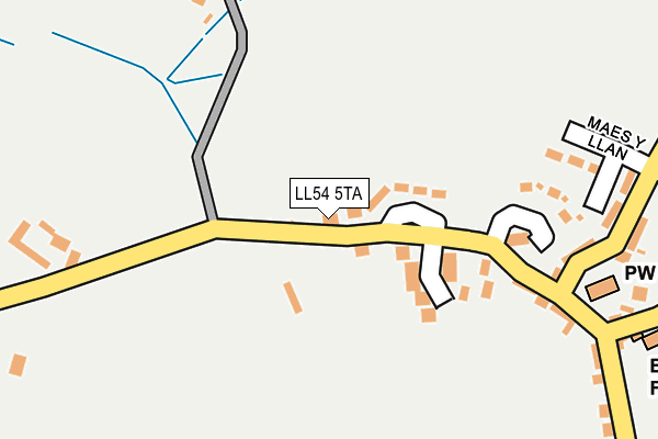 LL54 5TA map - OS OpenMap – Local (Ordnance Survey)